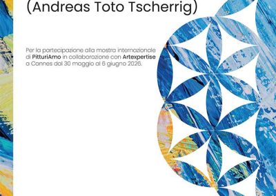 Certificat d'exposition à Cannes décerné à l’artiste contemporain Andreas Toto Tscherrig