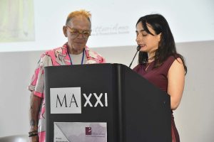 Andreas Toto Tscherrig à la salle Carlo Scarpa du Musée national des arts du XXIe siècle, MAXXI, à l’occasion du Prix Project de l'Auteur 2026