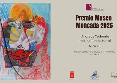 Exposition de l’œuvre "No Name I" de l’artiste suisse Andreas Toto Tscherrig tenue à Caltanissetta, au Museo Moncada, à l’occasion du Prix Museo Moncada 2026