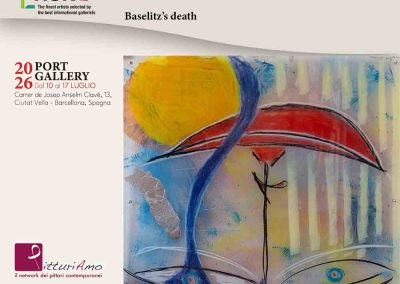 Exposition de l’œuvre "Baselitz's death" de l’artiste contemporain Andreas Toto Tscherrig tenue à Barcelona à la gallerie Port Gallery, à l’occasion du Prix Top Selection Barcelona 2026