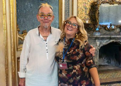 Andreas Toto Tscherrig avec la consultante en art Monia Scarantino au Palazzo Biscari de Catane